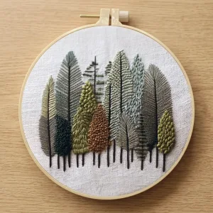 Kit da ricamo natura fai da te per principianti con telaio
