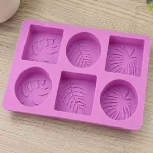 Stampo in silicone a foglia a 6 cavità per lavoretti creativi