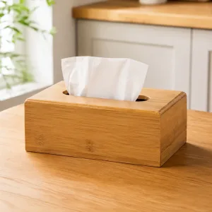 Scatola porta fazzoletti in legno, portatovaglioli in bambù