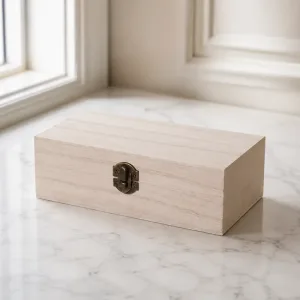 Portagioie organizzatore rettangolare in legno retrò