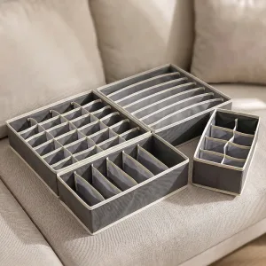 Scatola organizer in tessuto non tessuto per biancheria intima