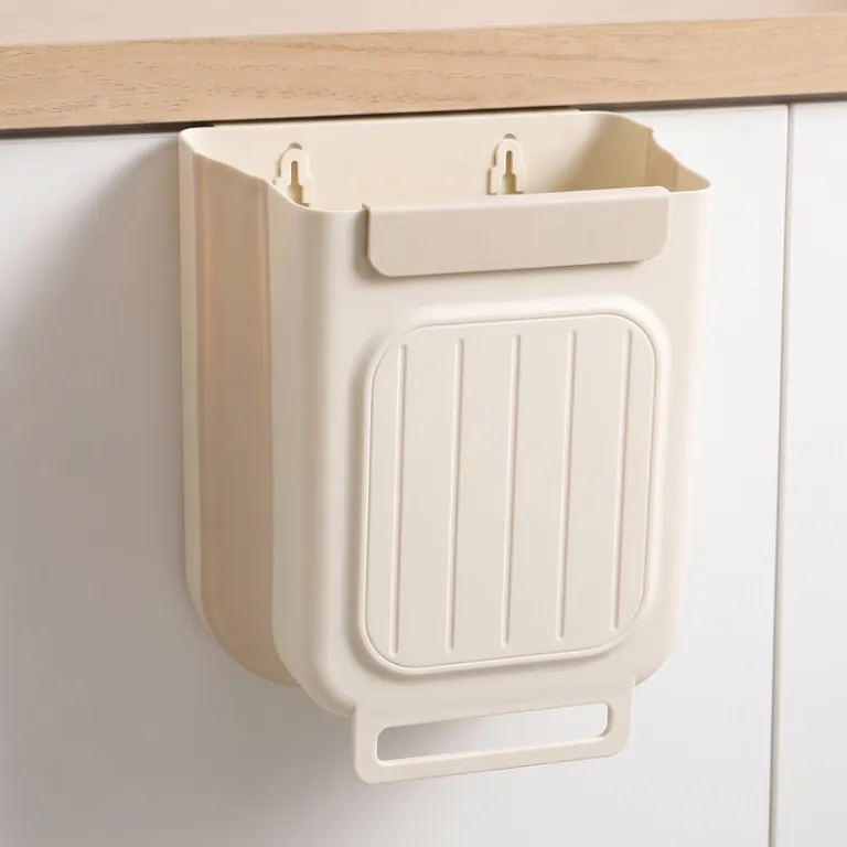 door mounted trash can, hanging kitchen waste bin, cupboard door garbage can