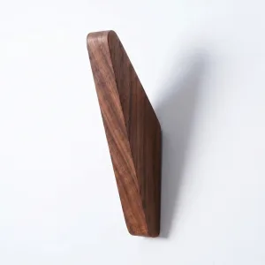 Gancio appendiabiti da parete in legno